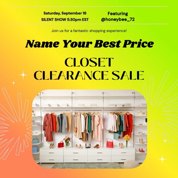 NAME Your Best Price Closet Clearance Listing - Picture 1 of 1